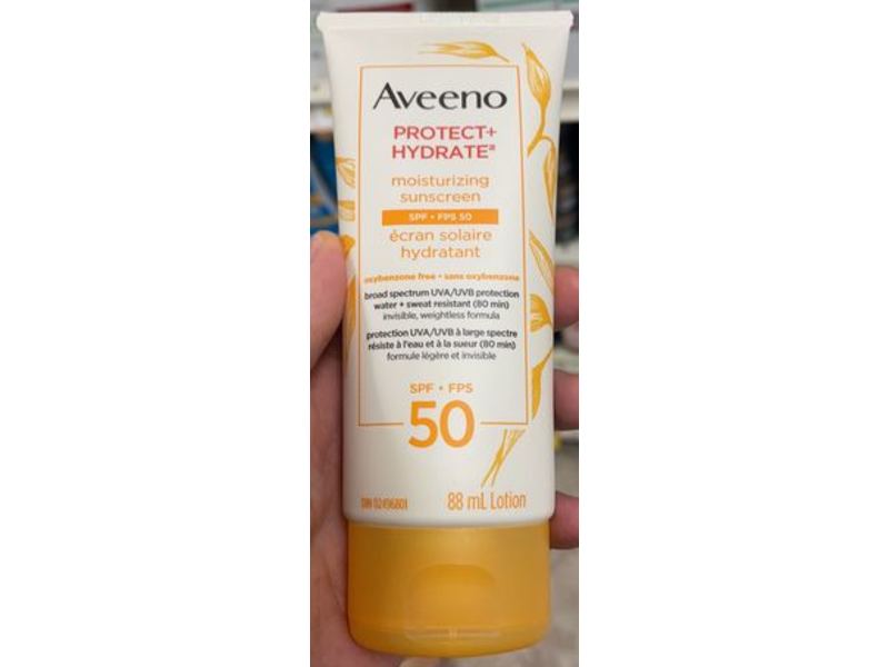 Aveeno Moisturizing Sunscreen Lotion, Protect + Hydrate, SPF 50, 88 mL