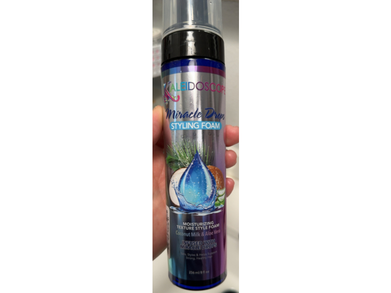Kaleidoscope Miracle Drops Styling Foam, Coconut Milk & Aloe Vera, 8 fl oz/236 mL