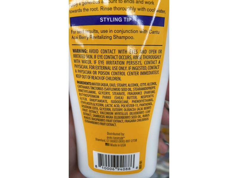 Cantu Revitalizing Conditioner, Acai Berry & Shea Butter, 13.5 fl oz / 400 mL