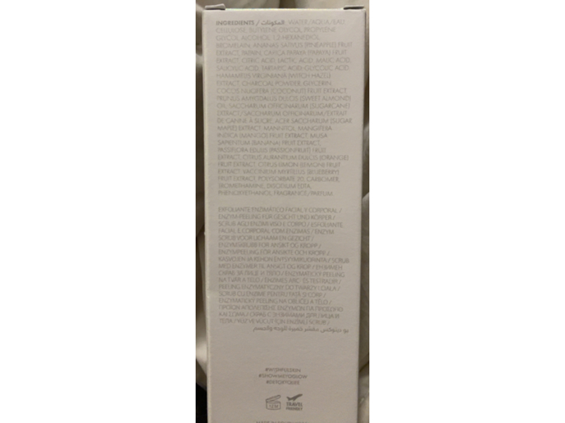 Wishful Yo Detox Charcoal Face & Body Enzyme Scrub, 3.38 fl oz/100 mL