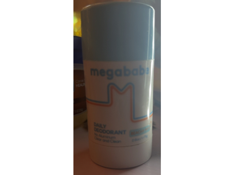 Megababe Daily Deodorant, Beachy Pits, 2.6 oz/75 g, Pack Of 2