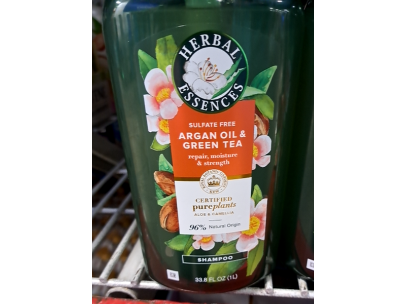 Herbal Essences Repair Moisture & Strength Shampoo, Argan Oil & Green Tea, 33.8 fl oz/1 L