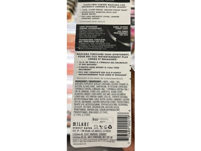 Milani Highly Rated Lash Extensions Tubing Mascara, Brown, 0.35 fl oz/10.5 mL