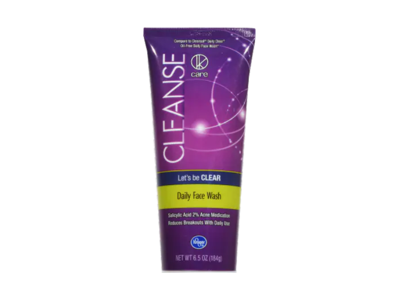 Kroger Let's Be Clear Daily Face Wash, Salicylic Acid 2%, 6.5 oz/184 g