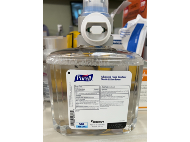 Purell Advanced Hand Sanitizer, Gentle & Free, 40.5 fl oz/1200 mL, Pack Of 2