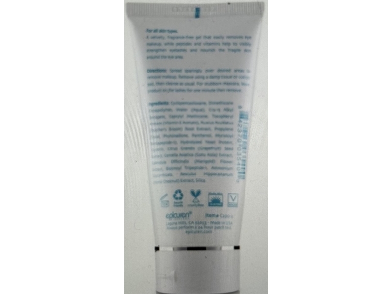 Epicuren Discovery Crystal Clear Eye Makeup Remover, 2.5 oz/74 mL