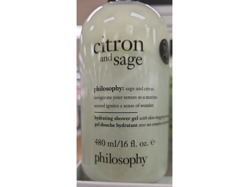Philosophy Hydrating Shower Gel, Citrus & Sage, 16 fl oz/480 mL