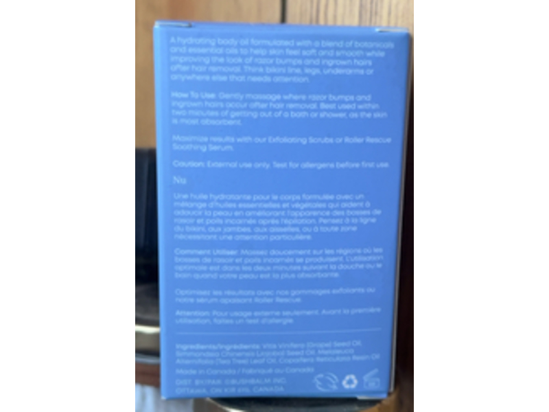 Bushbalm Ingrown Hair Oil, Nude, 1 fl oz/30 mL