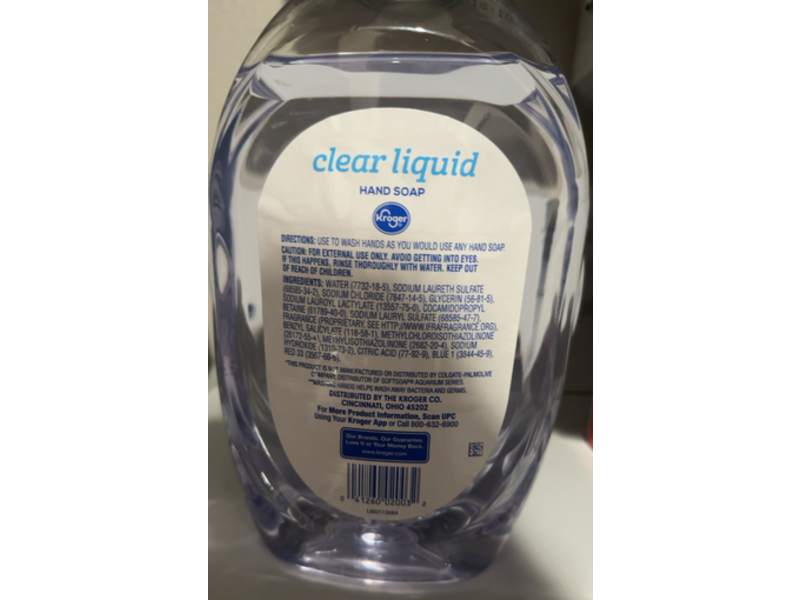 Kroger Clear Liquid Hand Soap, 50 fl oz/1.47 L