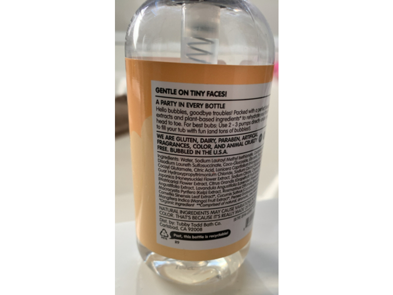 Tubby Todd Bath Co Bubble Bath, Sweet Quince + Honeysuckle, 8.5 fl oz/251 mL