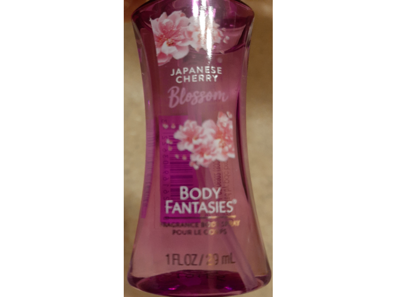 Body Fantasies Fragrance Body Spray, Japanese cherry blossom, 1 fl oz/29 mL