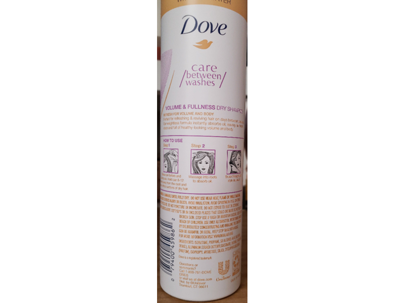 Dove Dry Shampoo Care Between Washes, Volume & Fullness, 7.3 oz/207 g