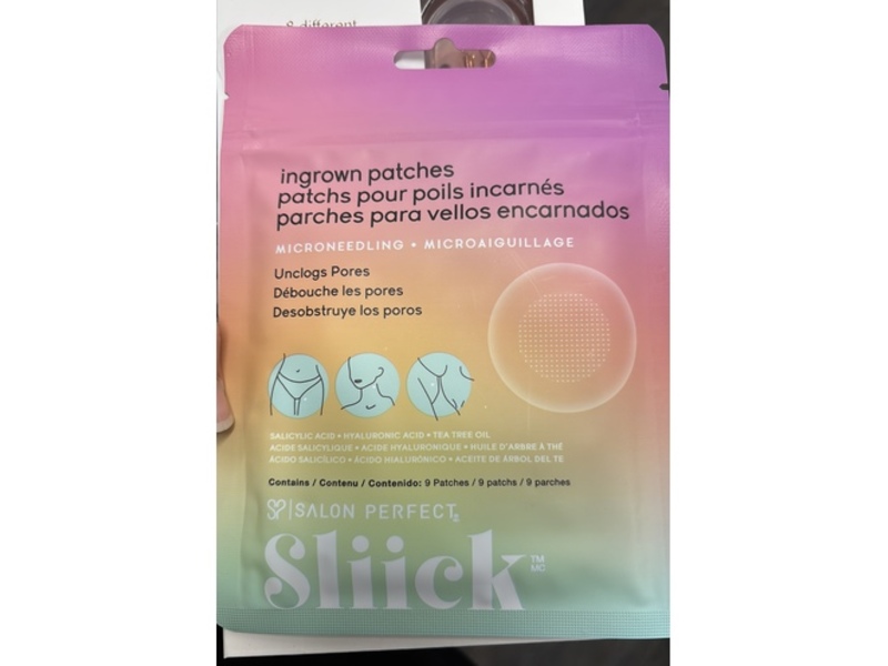 Sliick Ingrowth Patches, Salicylic Acid + Hyaluronic Acid & Tea Tree Oil, 9 Count