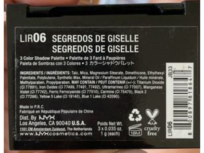 Nyx Professional Makeup Love In Rio Eye Shadow Palette, Segredos De Giselle, 0.035 oz/1 g