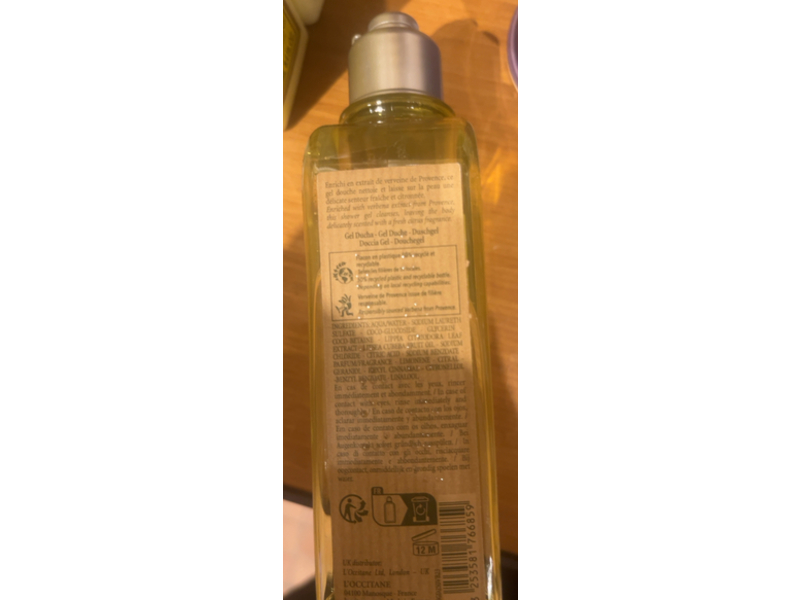 L'Occitane en Provence Verveine Shower Gel, 8.4 fl oz|250 mL