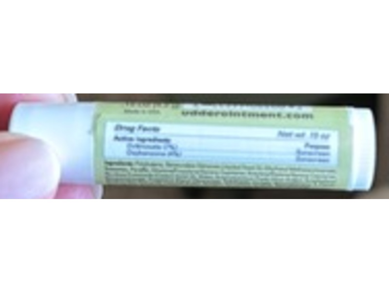 Dr. Hess Udder Stick Lip Balm, SPF 15, Vanilla, 0.15 oz/4.2 g, Pack Of 4