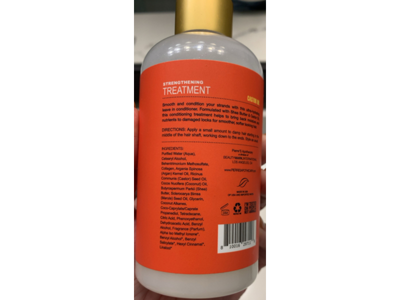 Pierre's Apothecary Strengthening Treatment Leave In Castor Oil, 8 fl oz/237 mL
