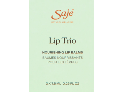 Saje Lip Trio Nourishing Lip Balm Set, 0.25 fl oz/7.5 mL