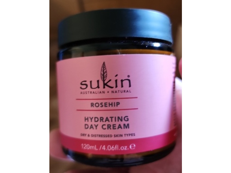 Sukin Hydrating Day Cream, Rosehip, 4.06 fl oz/120 mL