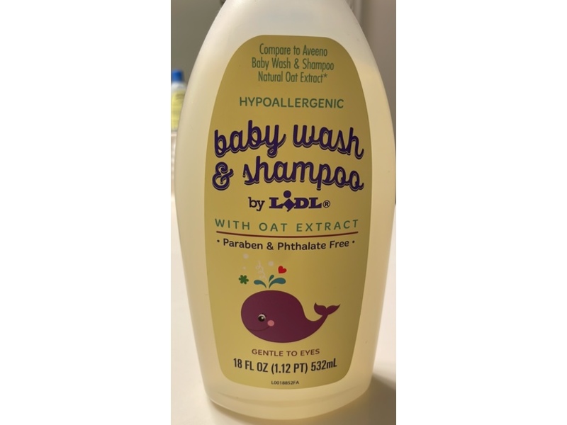 Lidl Body Wash & Shampoo, Oat Extract, 18 fl oz/532 mL