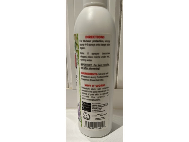 Thai Crystal Deodorant Mist, Lavender & Jasmine, 8 fl oz/240 mL