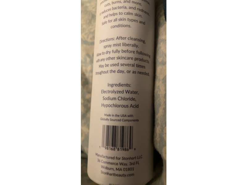 Stonhart Vitality Mist, Hypochlorous Acid, 4 oz/118 mL