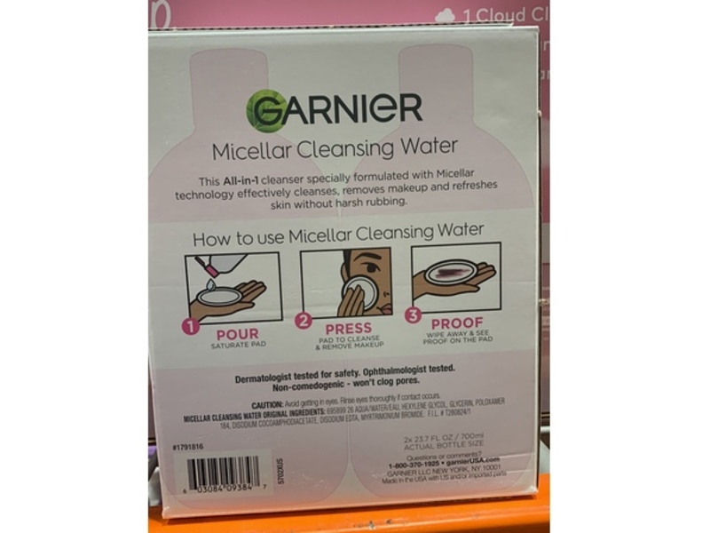 Garnier Micellar Cleansing Water, 23.7 fl oz/700 mL, 2 Count