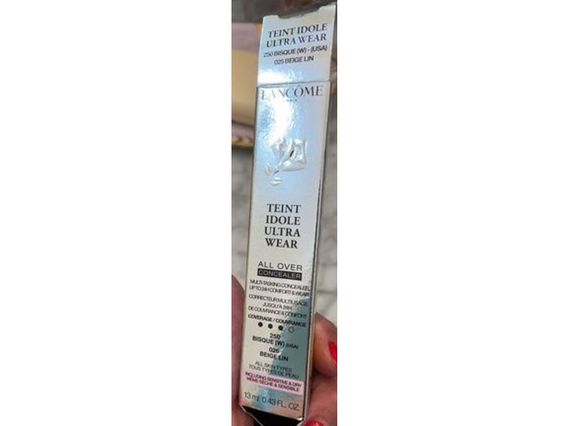 Lancome Teint Idole Ultra Wear Concealer, 025 Beige Lin, 0.43 fl oz/13 mL