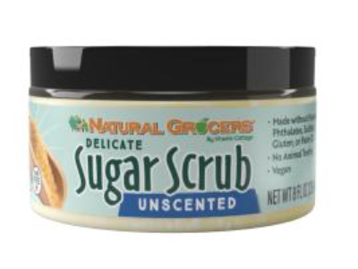 Natural Grocers Delicate Sugar Scrub, Unscented, 8 fl oz