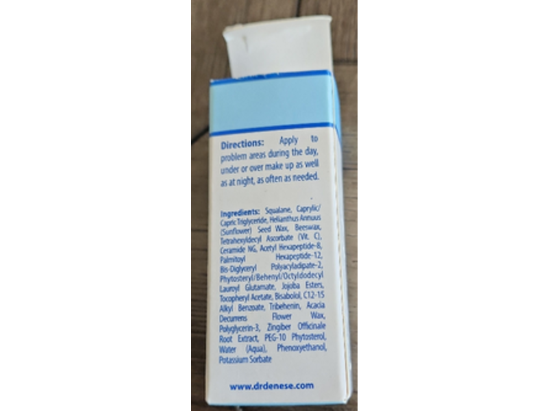 Dr. Denese Skin Care Wrinkle Eraser Serum Stick, Vitamin C & E, Ceramide & Peptides, 0.5 oz/15 g