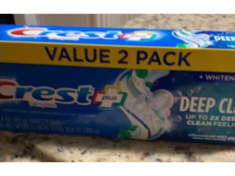 Crest Plus Deep Clean Complete Whitening Toothpaste, Effervescent Mint, 5.4 oz/153 g