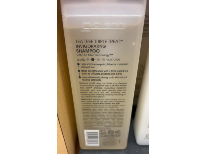 Giovanni Triple Treat Invigorating Shampoo, Tea Tree, 8.5 fl oz/250 mL