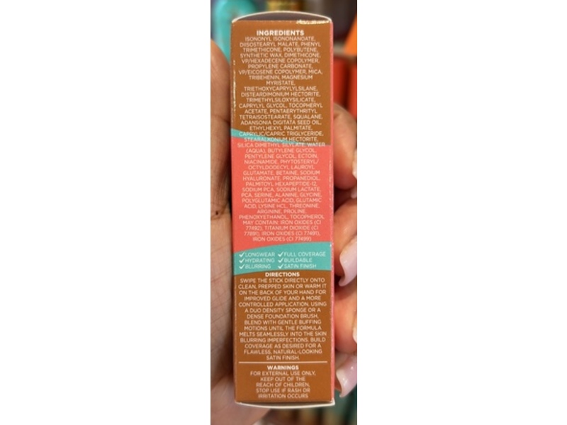 Juvia's Place I Am My Skin Hydra-Tint Foundation Stick, 10 Mozambique, 0.35 oz/10 g