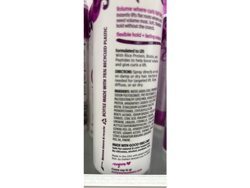 Not Your Mother's Instant Lift Curl Talk Root Spray, 6 fl oz/177 mL