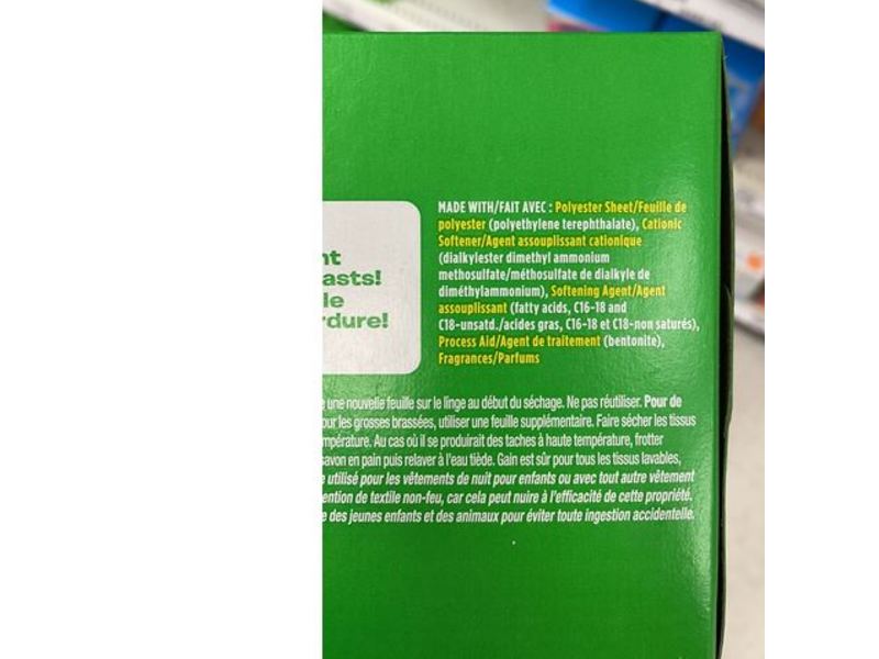 Gain Dryer Sheet, Original, 250 Ct