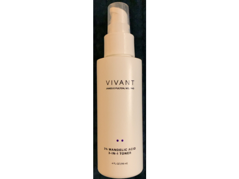 Vivant 3 % Mandelic Acid 3-In-Toner, 4 fl oz/115 mL