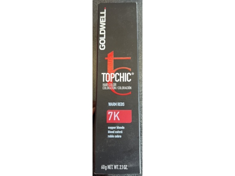 Goldwell Topchic Hair Color, 7K Copper Blonde, 2.1 fl oz/60 g