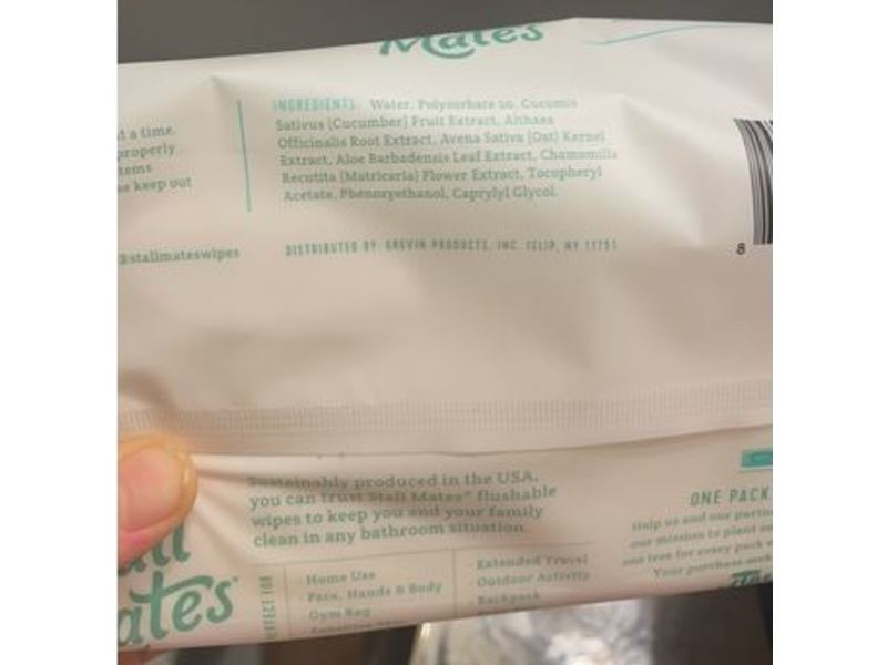 Stall Mates Flushable Moist Wipes, Unscented, 60 Wipes