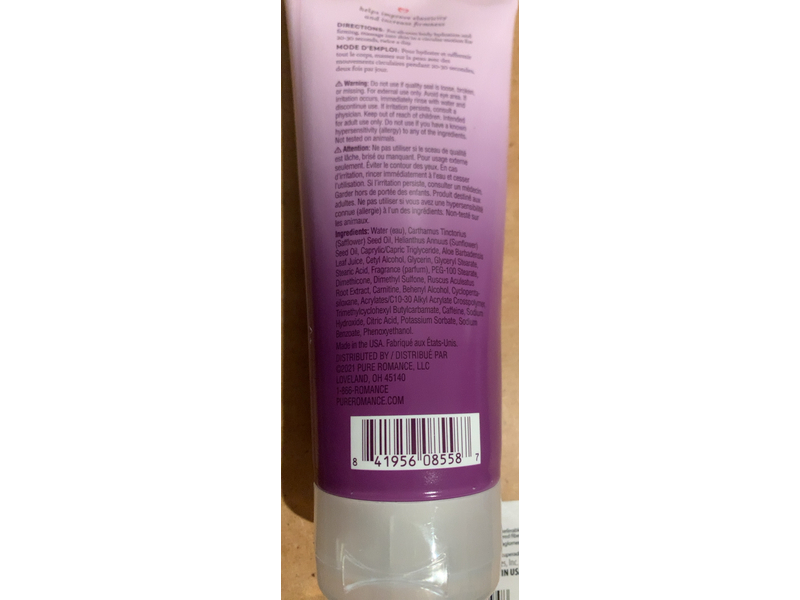 Pure Romance All-Over Body Firming Cream, 6 fl oz/180 mL