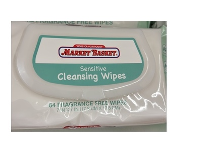 Market Basket Sensitive Cleansing Wipes, 64 Count