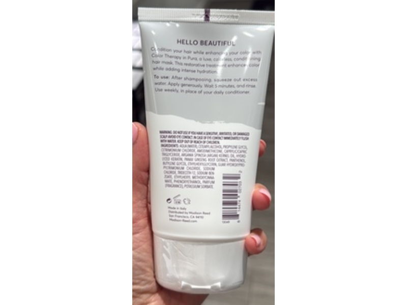 Madison Reed Color Therapy Colorless Conditioning Hair Mask, Pura, 4 fl oz/118 mL