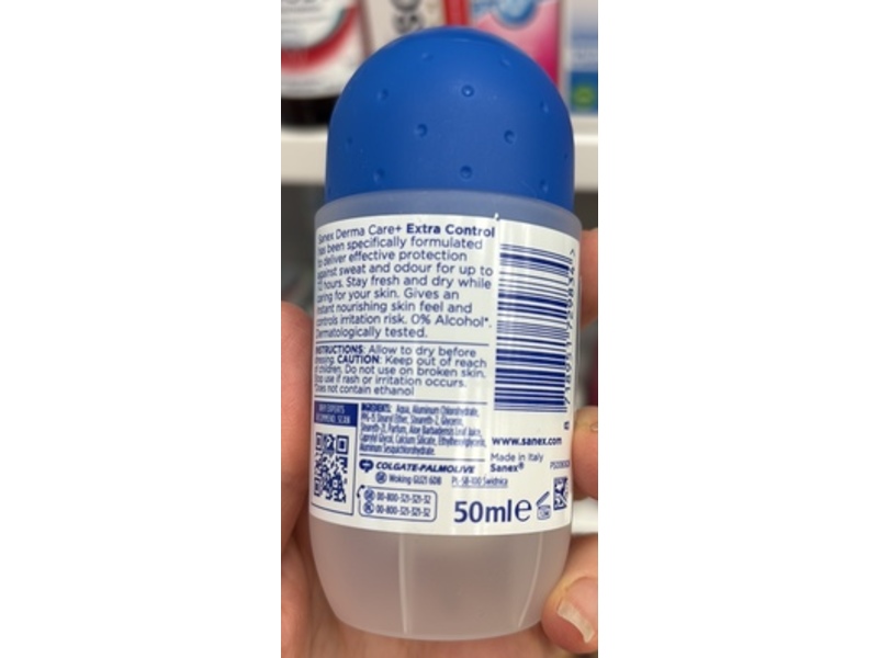 Sanex Derma Care+ Anti-perspirant, Extra Control, 50 mL