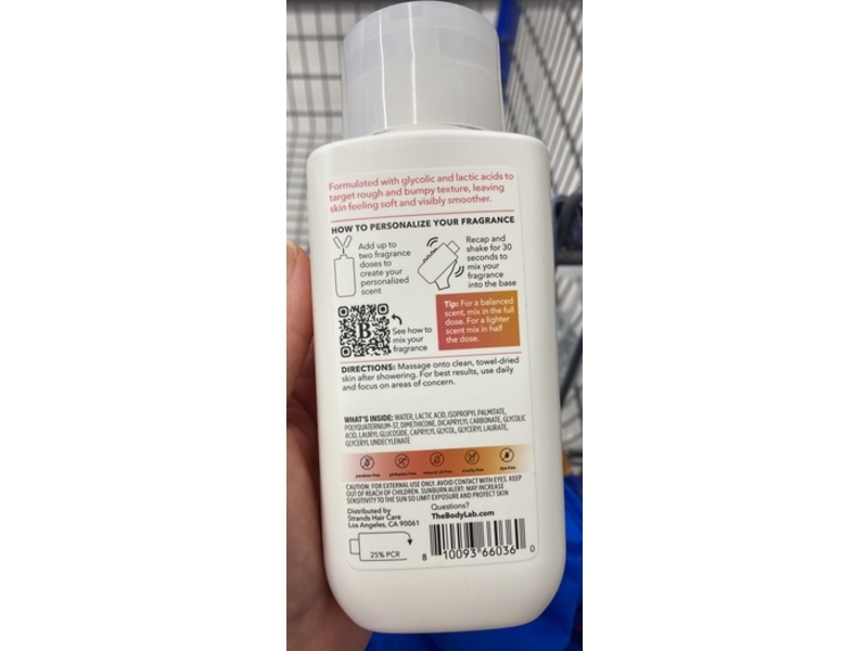 The Body Lab Personalized Smoothing Body Lotion, Glycolic + Lactic Acid, 11 fl oz/325 mL