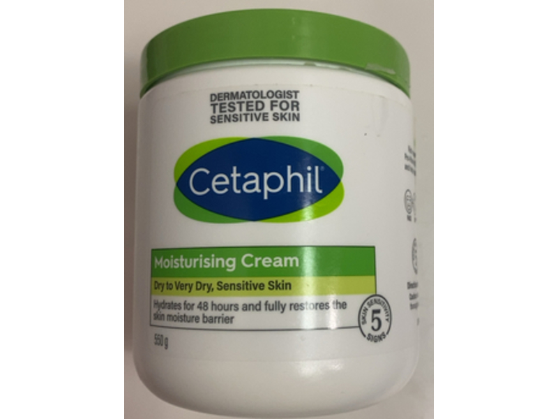 Cetaphil Moisturising Cream, Dry to Very Dry, Sensitive Skin, 550 g
