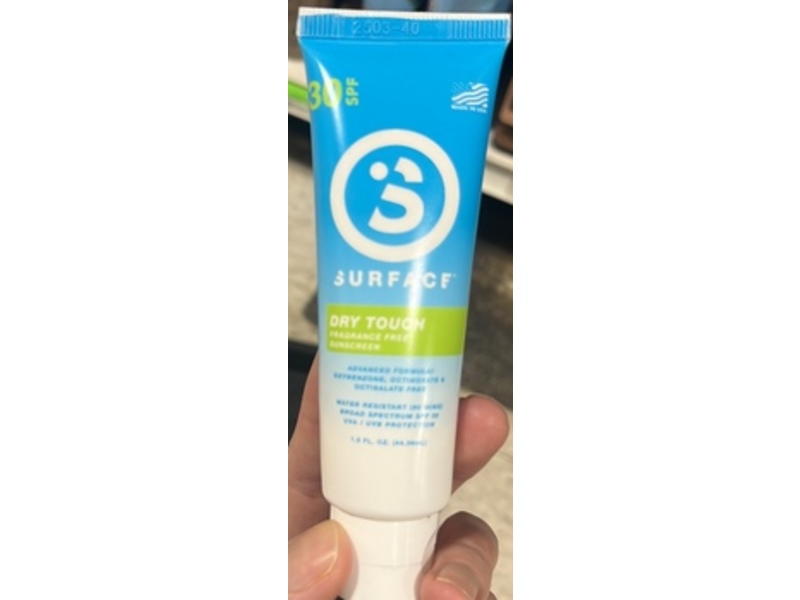 Surface Dry Touch Sunscreen Lotion, SPF 30, Fragrance Free, 1.5 fl oz/44.36 mL