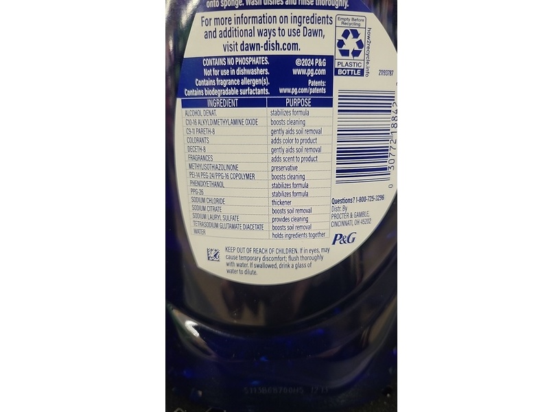 Dawn Platinum Dishwashing Liquid, Fresh Rain, 26.8 fl oz/792 mL