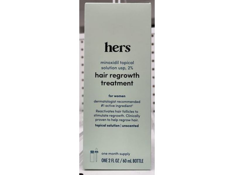 Hers Hair Regrowth Treatment, Unscented, 2 fl oz/60 mL, Pack Of 2