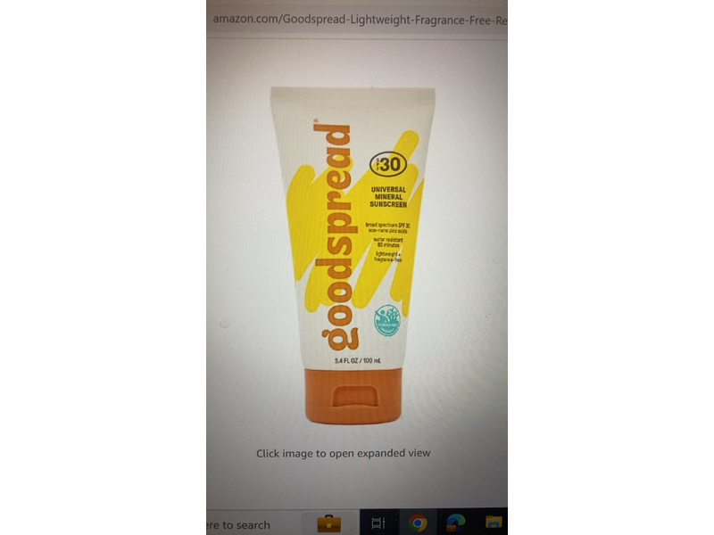 Goodspread Universal Mineral Sunscreen, SPF 30, 3.4 fl oz/100 mL