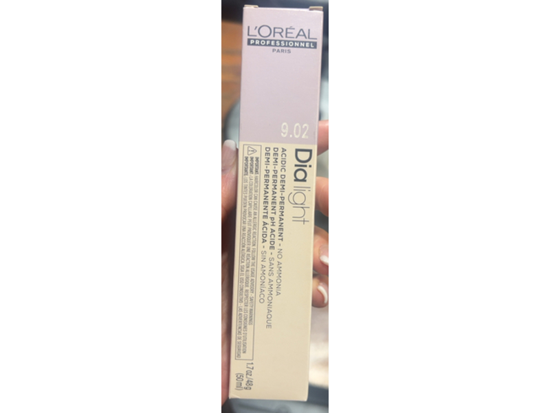 L'oreal Professionnel Paris Acidic Demi - Permanent Gel - Creme Hair Color, Dia Light 9.02, 1.7 oz/48 g