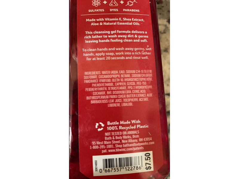 Bath & Body Works Cleansing Hand Soap, Frosted Cranberry, 8 fl oz/236 mL